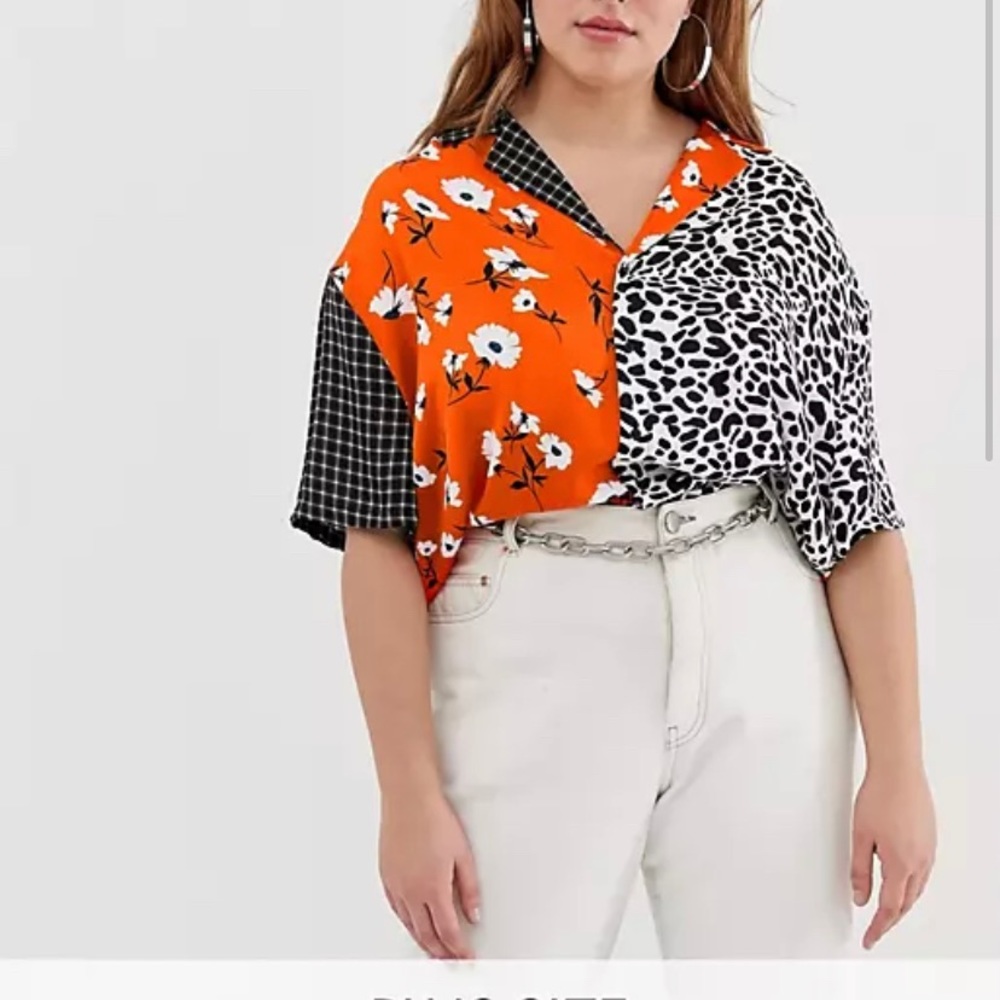 ASOS collusion mixed print shirt